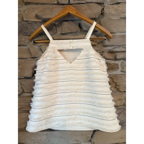 Maeve White Textured Tank Top - Picture 2 of 9